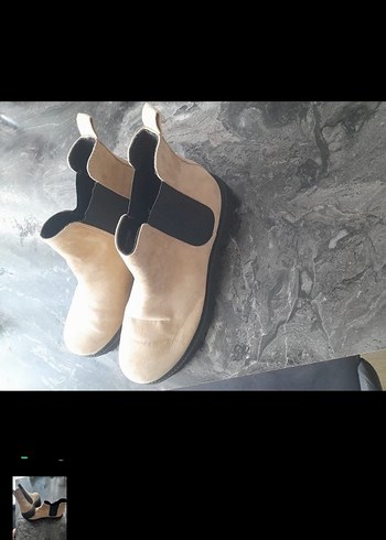 Bej Süet erkek Botları Blok Topuklu - Görsel 5