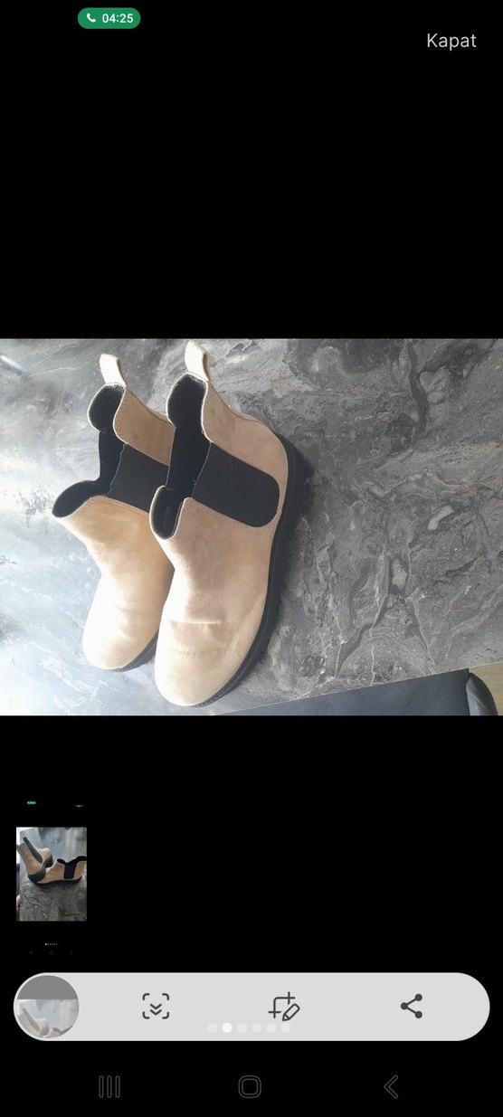 Bej Süet erkek Botları Blok Topuklu - Görsel 5