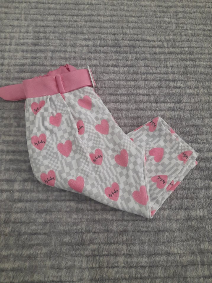 Kemerli Pembe Kalpli Kız Taytı - Görsel 2