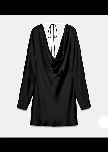 Zara akıcı yaka saten  Elbise - Görsel 4