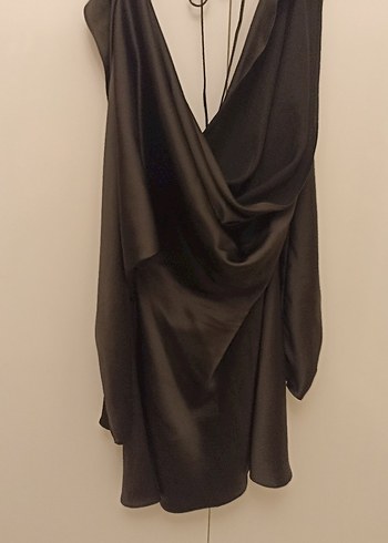 Zara akıcı yaka saten  Elbise - Görsel 6