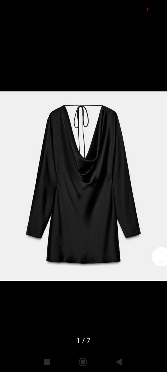 Zara akıcı yaka saten  Elbise - Görsel 4