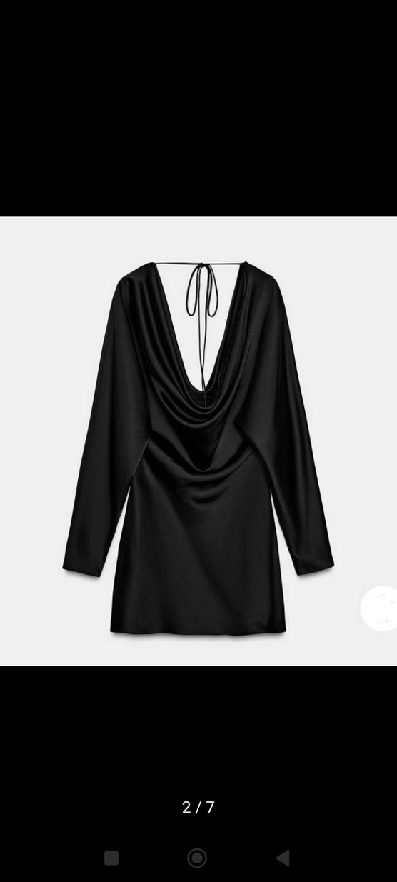 Zara akıcı yaka saten  Elbise - Görsel 5