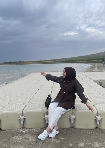 Kadın Kahverengi Midi Parka - Görsel 2