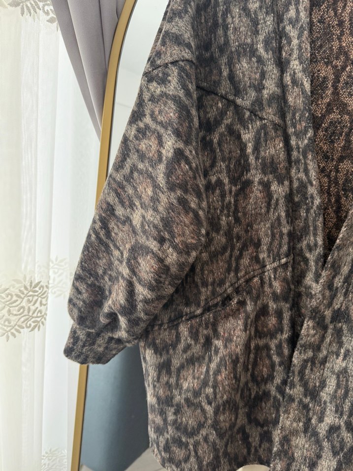 Leopar desen ceket - Görsel 4