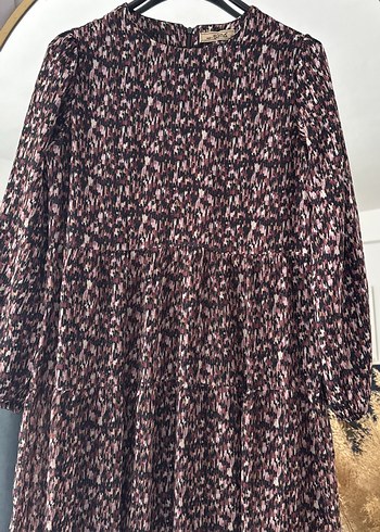 Kahverengi Bohem Uzun Kadın Elbise - Görsel 3