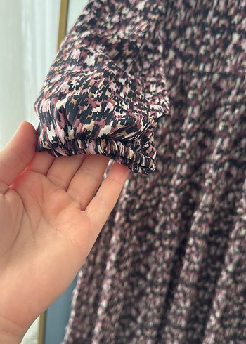 Kahverengi Bohem Uzun Kadın Elbise - Görsel 4