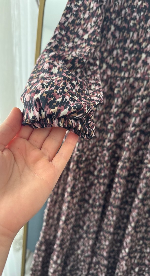 Kahverengi Bohem Uzun Kadın Elbise - Görsel 4