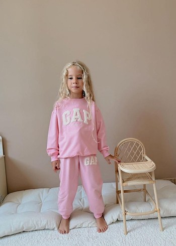 Pembe Kız Çocuk Loose Fit Eşofman Takımı