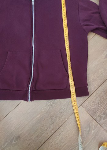 m Beden bordo Renk Fermuarlı Sweatshirt