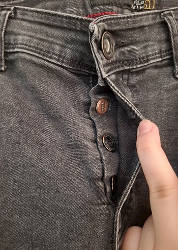Diğer Erkek Gri Denim Regular Fit Jean