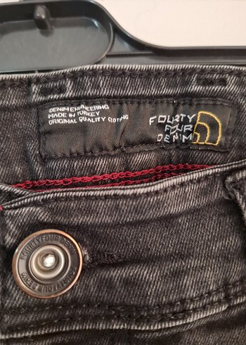 33 Beden gri Renk Erkek Gri Denim Regular Fit Jean