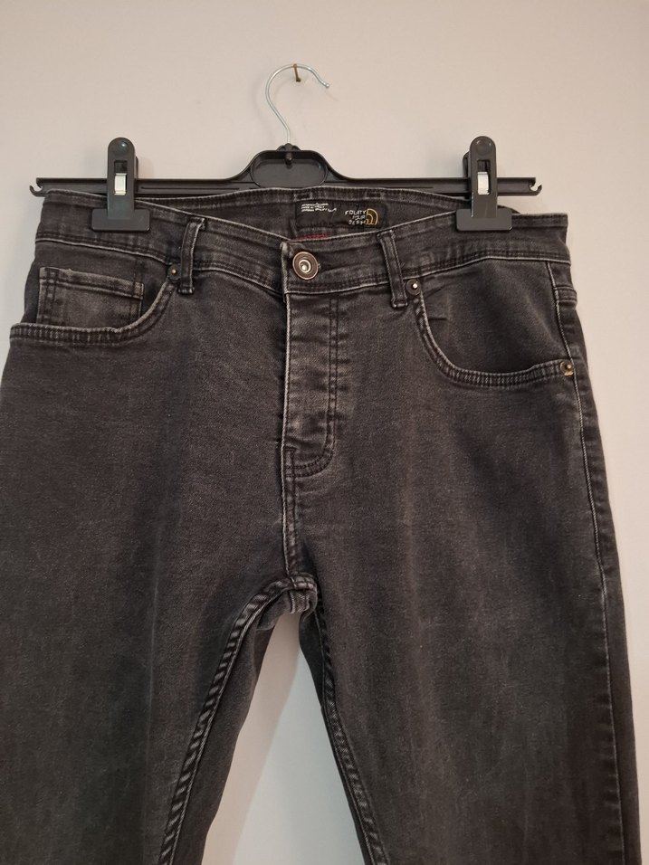 Erkek Gri Denim Regular Fit Jean - Görsel 2