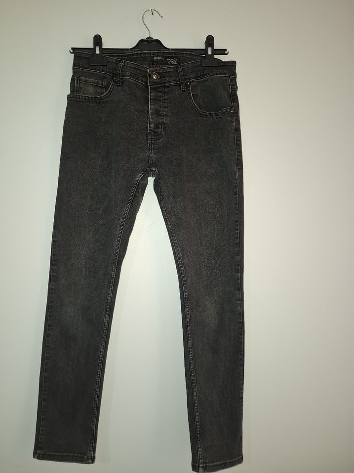 Erkek Gri Denim Regular Fit Jean - Görsel 3
