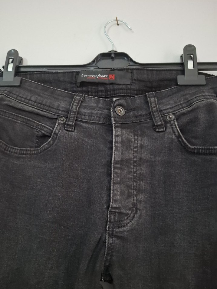 Gri Rahat Kesim Erkek Kot Pantolon - Görsel 4