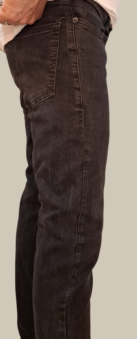 Gri Rahat Kesim Erkek Kot Pantolon - Görsel 2