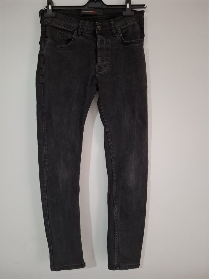 Gri Rahat Kesim Erkek Kot Pantolon - Görsel 3