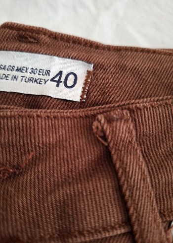 Kadın Kahverengi Süet Boyfriend Pantolon - Görsel 6