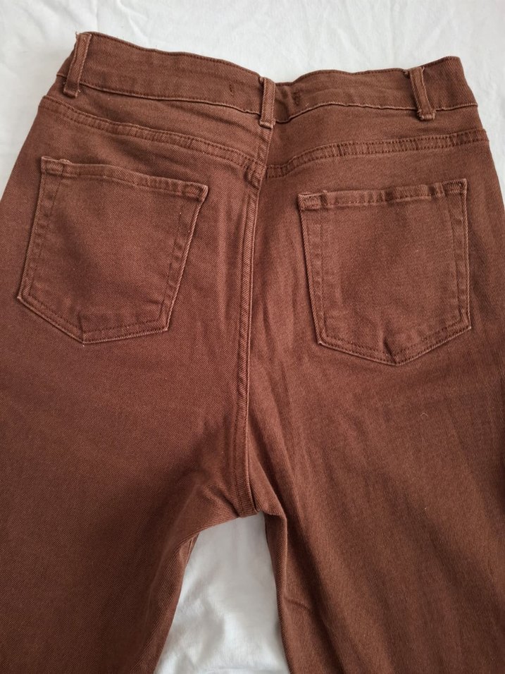 Kadın Kahverengi Süet Boyfriend Pantolon - Görsel 5