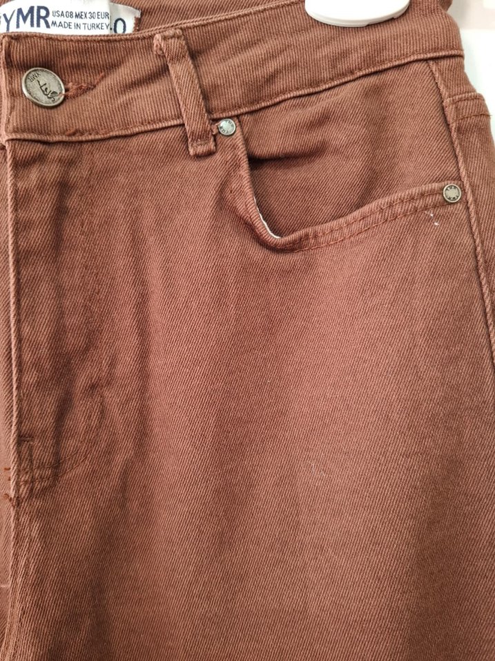 Kadın Kahverengi Süet Boyfriend Pantolon - Görsel 3