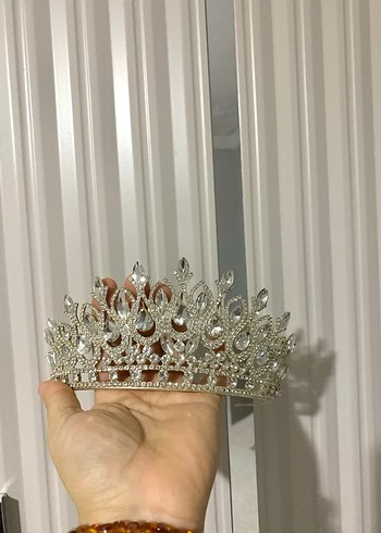 Işıltılı Beyaz Düğün Tacı - Görsel 2