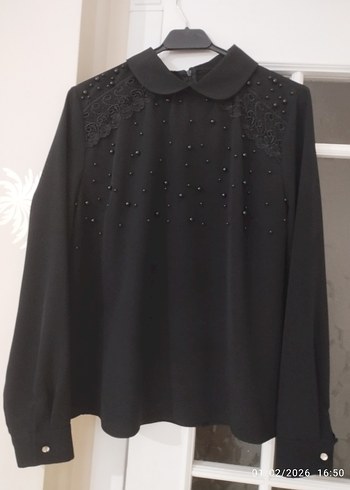 Uzun Kollu Siyah Gotik Gömlek - Görsel 10