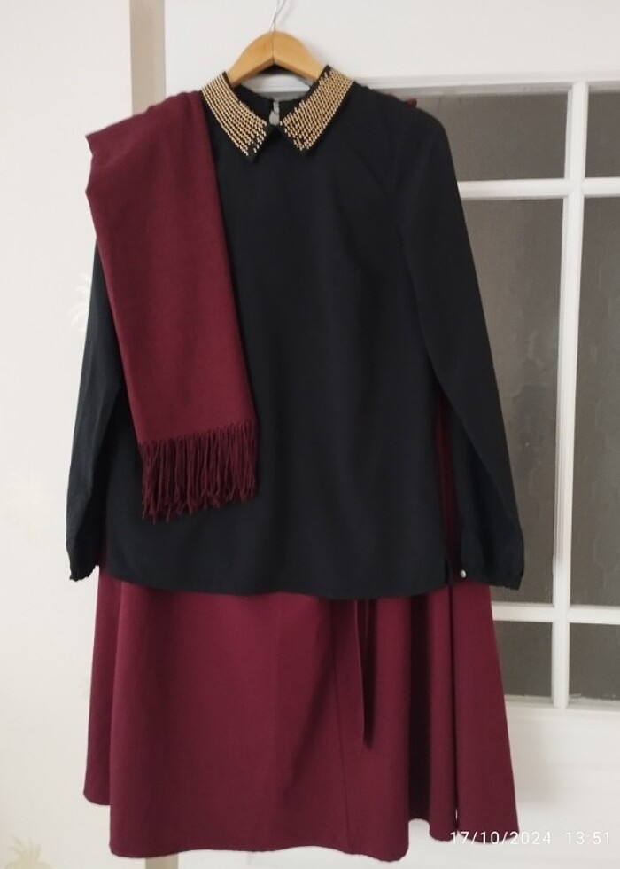 Gömlek kotondan alındı 38 beden etek 42 beden  - Görsel 2