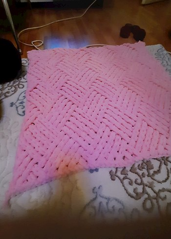 Pembe Örgü Çocuk Battaniyesi - Görsel 2
