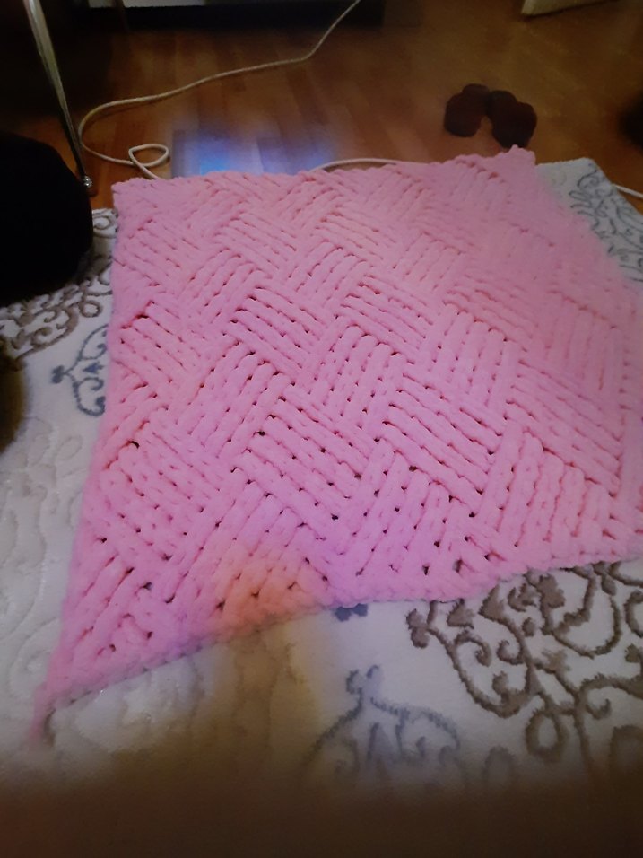 Pembe Örgü Çocuk Battaniyesi - Görsel 2
