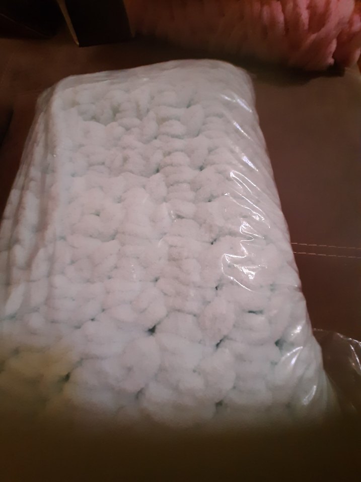 Beyaz Örgü Çocuk Battaniyesi - Görsel 4