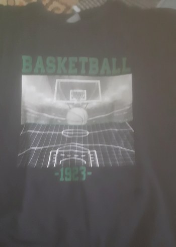 Siyah Baskılı Erkek Sweatshirt - Görsel 2