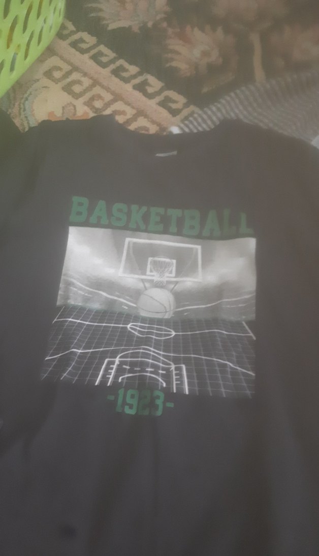 Siyah Baskılı Erkek Sweatshirt - Görsel 5