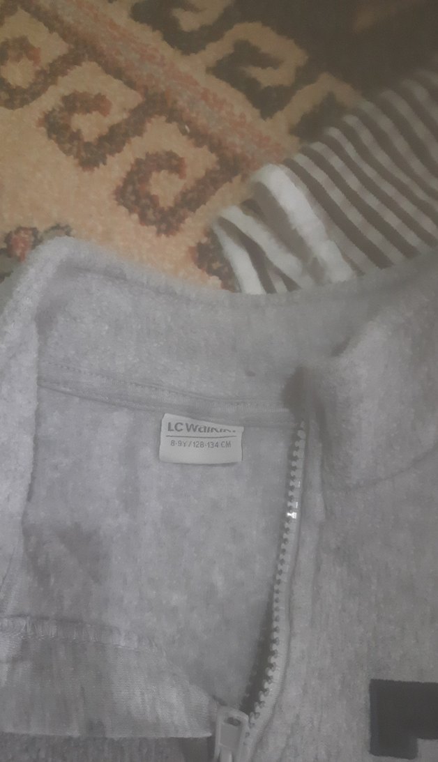 Gri Fermuarlı Erkek Sweatshirt 73 Baskılı - Görsel 3