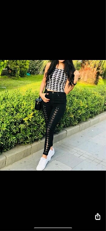 s Beden önü kuş gözlü kot