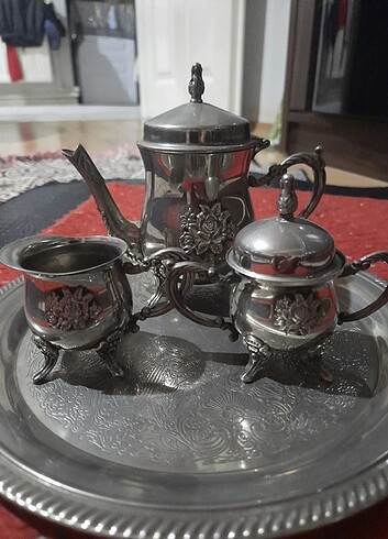  Beden Tepsili gümüş set