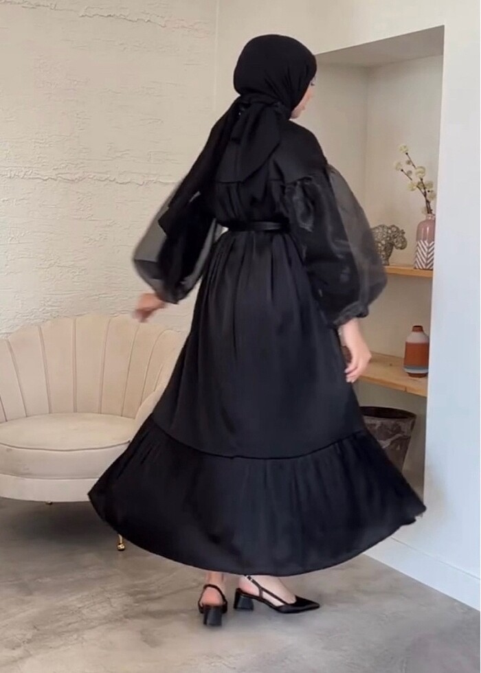 Siyah elbise - Görsel 4