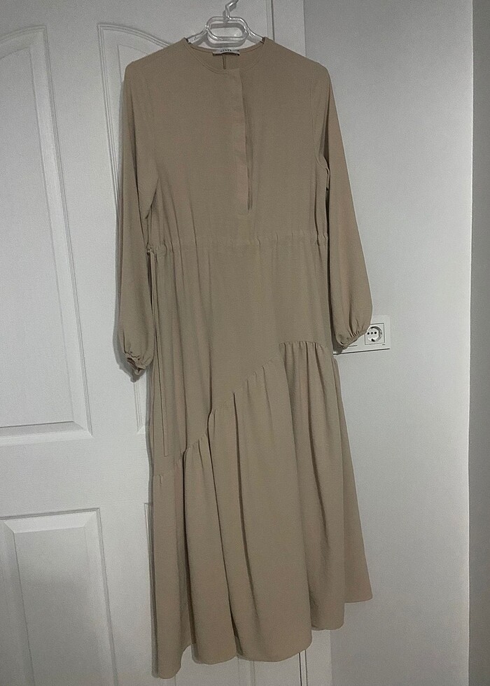 Krem elbise - Görsel 2