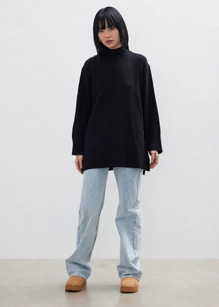 Be blue siyah soft kazak - Görsel 3