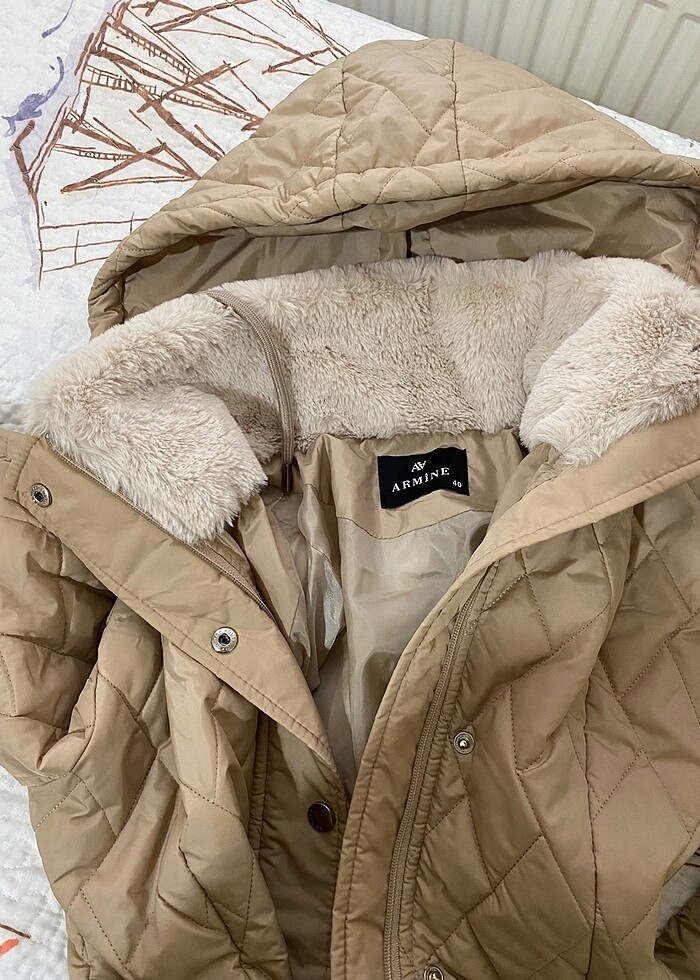 Armine kapitone mont - Görsel 5