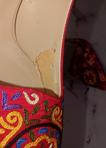 Renkli Nakışlı Tokalı Stiletto - Görsel 4