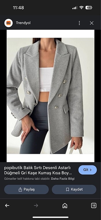m Beden gri Renk Blazer ceket