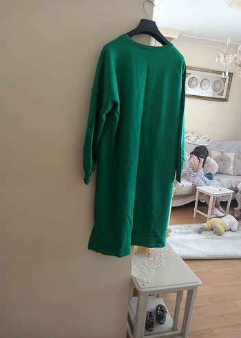 Kadın Uzun Kollu Yeşil Salaş Tunik - Görsel 3