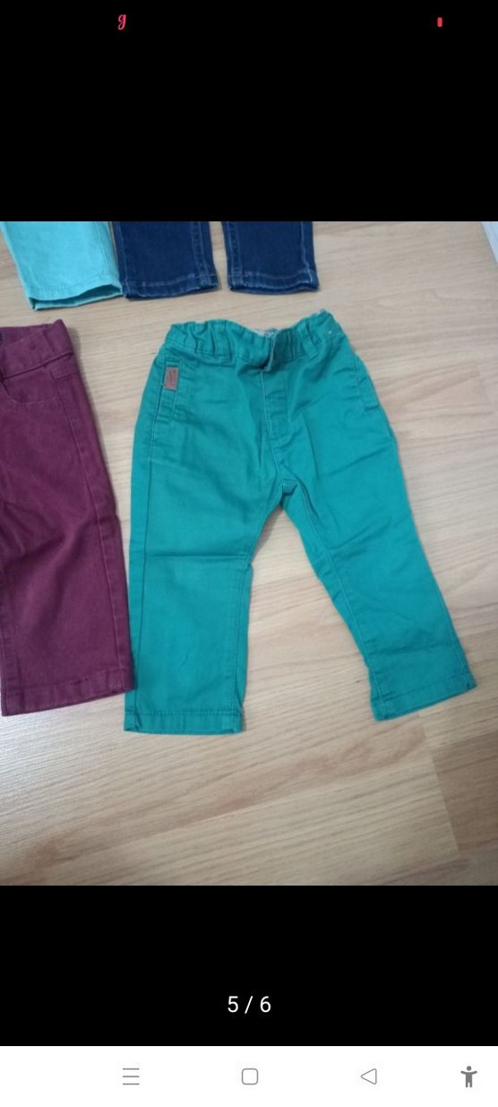 Renkli Erkek Çocuk Bol Kesim Denim Pantolon - Görsel 5