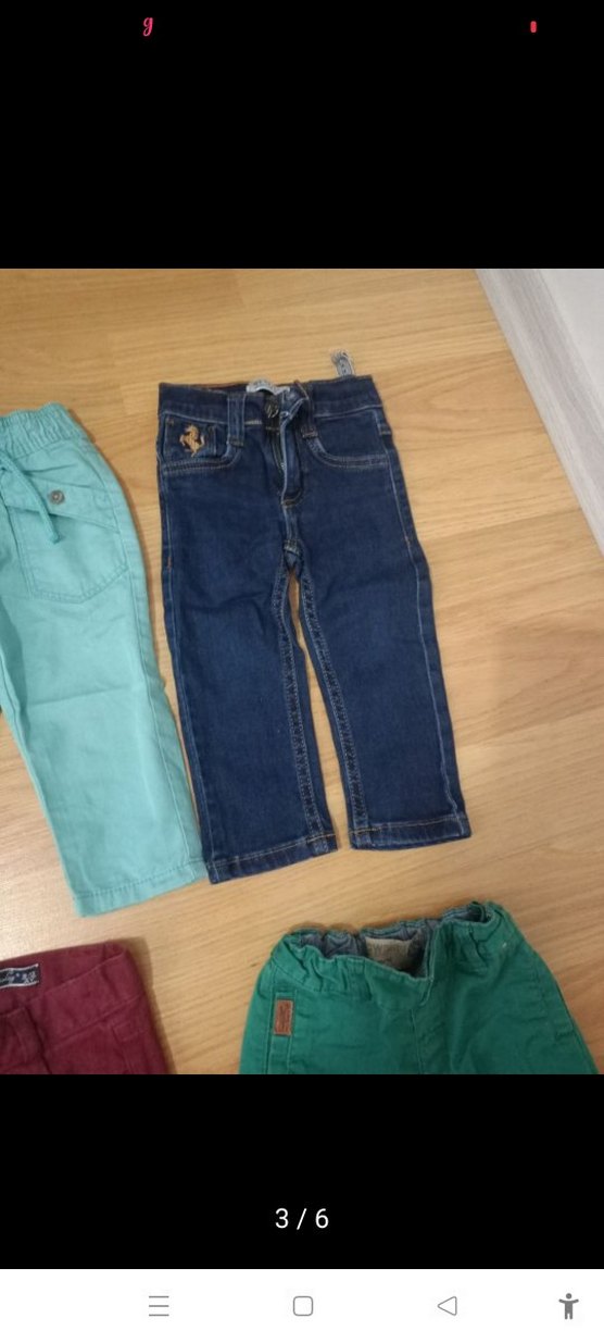 Renkli Erkek Çocuk Bol Kesim Denim Pantolon - Görsel 3