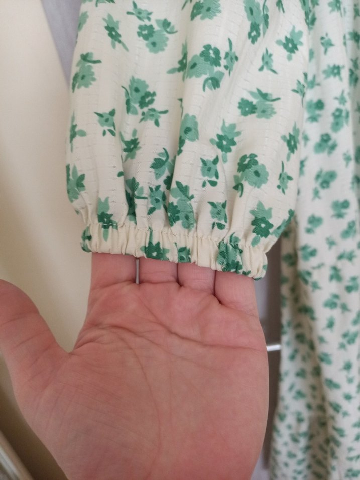 Yeşil Uzun Düğmeli Kadın Elbise - Görsel 5