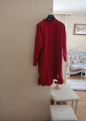 Bordo Uzun Kollu Salaş Hamile Tunik - Görsel 4