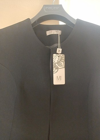 Düğmeli Siyah Kadın Blazer Ceket - Görsel 3