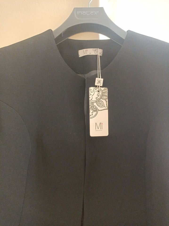 Düğmeli Siyah Kadın Blazer Ceket - Görsel 3