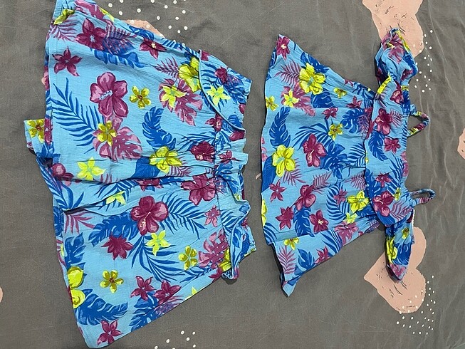 Benetton bluz şort takım