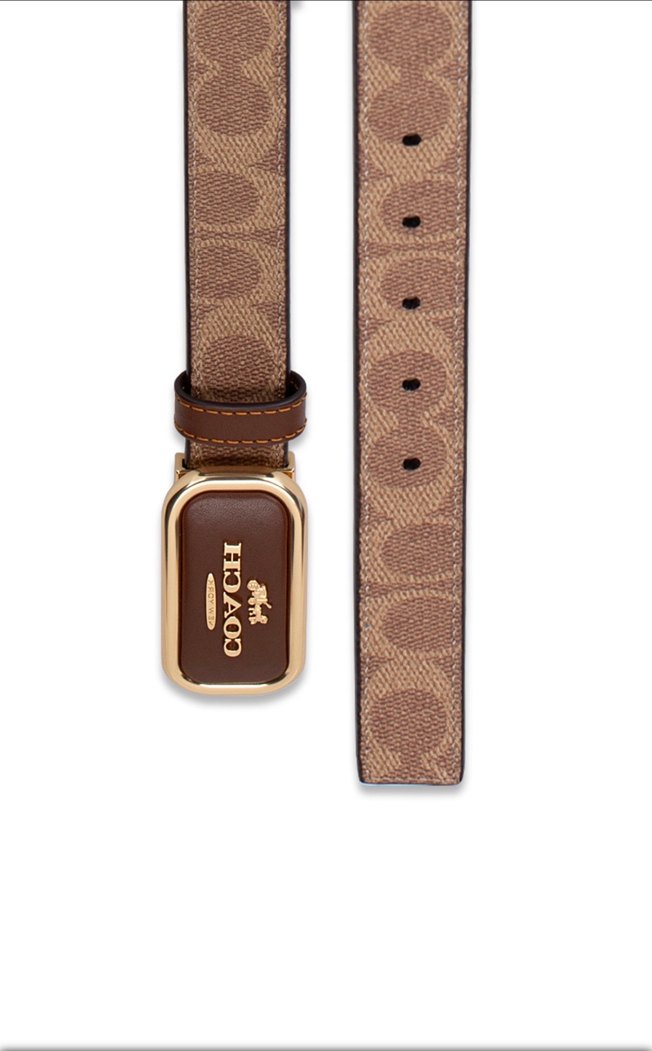 Coach Kahverengi Deri Kadın Kemer - Görsel 2